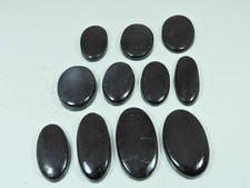 385Cts.Natural Black Tourmaline Oval Shape Cabochon Loose Gemstone 11Pcs Lot U71 picture