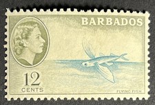 Travelstamps: 1953 Barbados Stamp Scott #242 - 12c QEII & Flying Fish - MNH OG picture