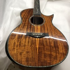 Handmade All Koa Wood 41 Inch G-PS14 Acoustic Guitar Abalone Ebony Fingerboard picture