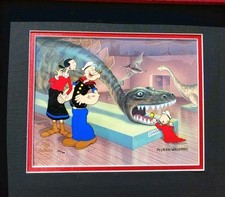 🦖Popeye The Sailor Olive Oyl & Sweet Pea Myron Waldman Dont Feed The Dinosaurs  picture