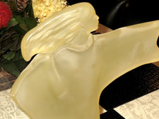 ART DECO SCULPTURE NUDE LADY TRANSLUSCENT FIGURE STUNNING LARGE picture