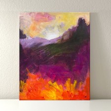 Original Abstract Expressionist Painting 16x20 Modern Canvas Wall Art picture