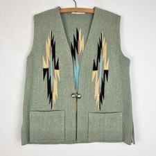 Vintage Chimayo Vest 100% Wool Hand Woven Kaibab Tuscon Men’s M picture