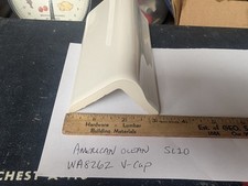 1 pc American Olean Vintage White Counter Trim V cap SL10 WA8262 Tile Bullnose  picture