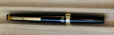 Vintage Pilot Elite Pocket Fountain Pen Black Gold 18K Manifold Nib Estate AS-IS picture