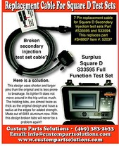 Aluminum Square D / Schneider 7 Pin Test Cable S33595  FOR FFTK NS, NT, NW TRIP  picture