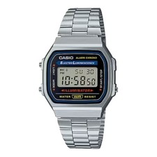 Casio Vintage Digital Stainless Steel Bracelet Watch Silver - A-168WA-1Q picture