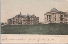 1907 University of Cincinnati OH Handcolored Postcard Young & Carl picture