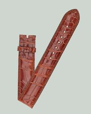 Universal Geneve 19mm x 18mm NOS Chestnut Crocodile Strap picture