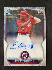 2023 Bowmna Chrome Everett Cooper III 1st Speckle Auto 1ST CPA-EC 268/299 picture