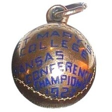 1922 St Marys College Kansas Conference Football Championship 10k 3g Gold Charm picture