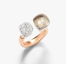 Pomellato Nudo Maxi Natural White topaz Ring for Her,925 Sterling Silver Ring picture