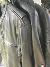 three-piece lot adult men's leather riding jackets set picture