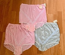 Vintage 60s 70s Nylon Lace Granny Panties High Waist Briefs Deadstock ILGWU Lot picture