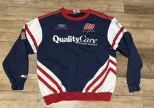 Vintage Chase Authentics Dale Jarrett 88 Quality Care Ford Racing Sweatshirt LRG picture