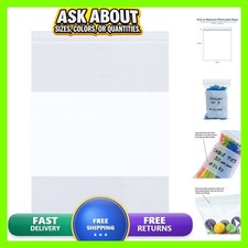 Choice Shipping Supplies White Block Reclosable 4 Mil Poly Bags 4 x 4 Clear picture