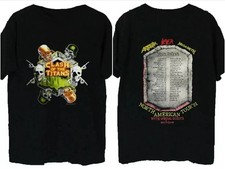 Vintage 1991 Thrash Metal Clash of the Titans Tour Style Graphic Reprint T-Shirt picture