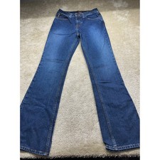 Vintage Bongo 1982 High Waisted Flare Jeans Dark Wash Blue Cotton Womens 3 picture