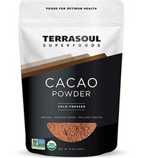 Terrasoul Superfoods Raw Organic Cacao Powder, 1 Lb - Raw | Keto | Vegan picture