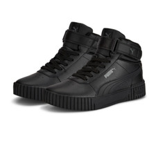 PUMA UNISEX JUNIOR BLACK SHOE CARINA 2.0 MID JR 387376 01J picture