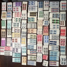 RHstamps 50 DIFFERENT 5 CENT PLATE BLOCKS MINT NOT HINGED, Mostly Commemoratives picture