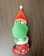 VTG 90s Yoshi Stocking Christmas Ornament Plush Super Mario World Banpresto 1993 picture