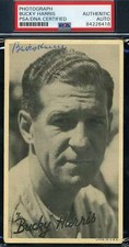 Bucky Harris PSA DNA Autograph Hand Signed 1936 GOUDEY WIDE PEN PREMIUMS R314 picture