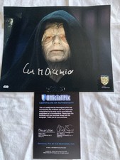 Star Wars Ian McDiarmid Signed 8x10 With Official Pix COA. Mint Condition picture