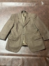 VTG Gianelli 100% Lambswool 42S Brown Houndstooth Blazer Great Condition  picture