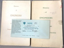 Vintage 1976-1978 South Carolina Engineers Directory Lot & 1978 NSPE Ephemera picture
