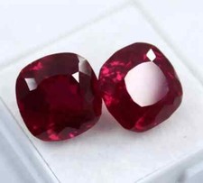 Pair Ruby Blood Red Color Square Cut 18 Ct EGL CERTIFIED Natural Loose Gemstone picture