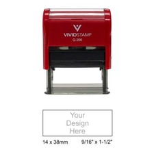 Vivid Stamp Q-200 Customizable Self-Inking Stamp - Red Body picture