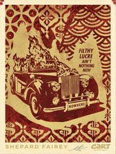 OBEY GIANT “Filthy Lucre Ain't Nothing New” Art Print LE500 Shepard Fairey picture