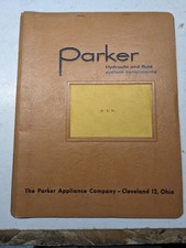 PARKER HYDRAULIC FLUID SYSTEM COMPONENTS SALES BROCHURE CATALOG OEM 1954 VINTAGE picture