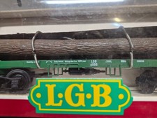 LGB 4066 Vintage G Gauge Skeleton Logging Car w/Box picture