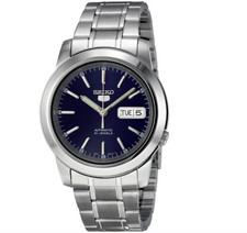 Seiko Men’s 5 Automatic Blue Dial Stainless Steel Watch - SNKE51K1 NEW picture