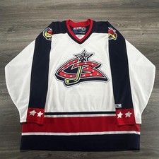 Vintage Columbus Blue Jackets Jersey Mens XL White NHL Hockey CCM Canada picture