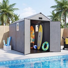 6x10 FT Resin Shed Outdoor Storage Plastic Garden Shed with Floor picture
