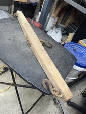 Vintage Wooden 31-1/2” Long Oxen Yoke  Log Cabin Rustic Decor Farm Tool Display picture