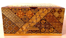 Japanese Hakone Yosegi-Zaiku Marquetry Chest of Drawers with Mirror W10×D17×H9cm picture