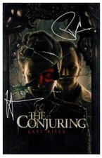 THE CONJURING-LAST RITES Signed Poster 11x17 Patrick Wilson and Vera Farmiga picture