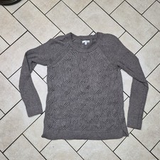 Sonoma Sweater Brown Size Medium Crew neck Basket Weave Pattern  picture