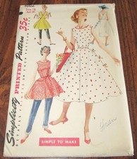 Vintage 1956 Simplicity Pattern #1662 Misses & Women's Wrap Dress Sz 18 UNCUT FF picture
