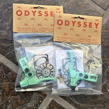 Pair Of Two Odyssey Mono Levers Toothpaste Green RH & Left Medium BMX Brake Leve picture