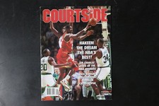 Courtside January 1994 Hakeem Olajuwon Basketball Magazine NBA Pistons picture