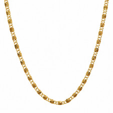 Italian 1/200 22in 14K Yellow Gold Oro Diamond Cut Valentino Mariner Link Chain picture