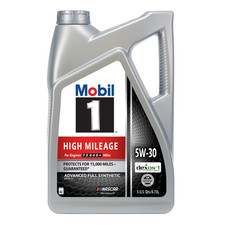Mobil 1 High Mileage Full Synthetic Motor Oil 5W-30, 5 Quart picture