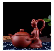 220ml Handmade Artisan Chinese Teapot Zisha Purple Clay Black Red Lady Tea Pot picture