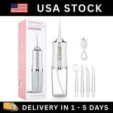 Cordless Dental Water Flosser Oral Irrigator Teeth Cleaner 4 Jet Tips  picture