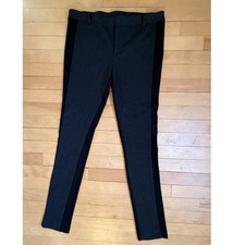 NWT Club Monaco Jami Dark Heather Charcoal Grey Tuxedo Stripe Slim Pants Size 6 picture